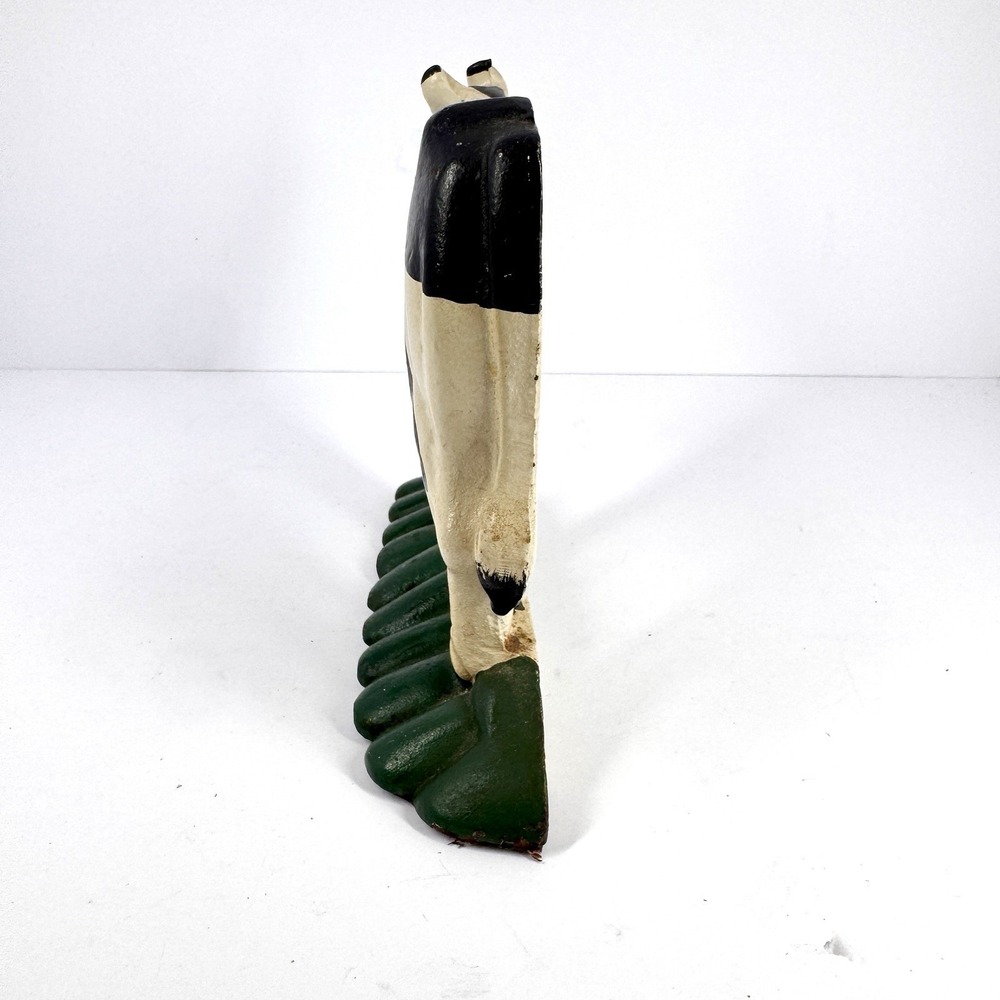 Vintage Cast Iron Cow‎ Farm Animal Figurine Hand Painted Country Decor - Picture 2 of 11